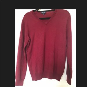 J Crew Burgundy V-neck Sweater